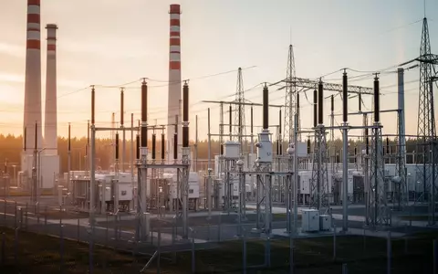 Moderne Energieanlagen und industrielle Infrastruktur auf einem Firmengelände bei Sonnenuntergang. - Foto: über boerse-global.de