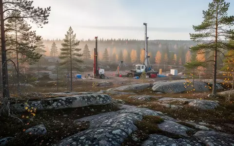 Weite, unberührte Naturlandschaft in Ostfinnland mit dezenten geologischen Untersuchungsgeräten im Hintergrund. - Foto: über boerse-global.de
