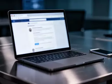 Nahaufnahme eines Laptops und eines Smartphones in einer professionellen Büroumgebung als Symbol für Cybersicherheitsrisiken. - Foto: über boerse-global.de