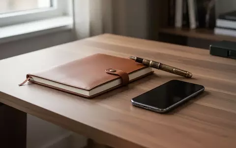Ein leerer Schreibtisch mit einem Notizbuch und einem Smartphone als Symbol für digitale Vorsorge und Nachlassplanung. - Foto: über boerse-global.de