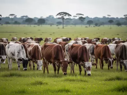 Eine Rinderherde auf einer weitläufigen Weide in Brasilien bei natürlichem Tageslicht. - Foto: über boerse-global.de