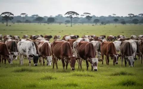 Eine Rinderherde auf einer weitläufigen Weide in Brasilien bei natürlichem Tageslicht. - Foto: über boerse-global.de