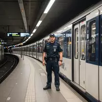 Ein Polizeibeamter bei einer Sicherheitskontrolle auf einem Berliner U-Bahnhof. - Foto: über boerse-global.de