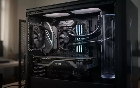 Nahaufnahme einer modernen Gaming-PC-Hardware mit Fokus auf interne Komponenten in einer dezent beleuchteten Umgebung. - Foto: über boerse-global.de