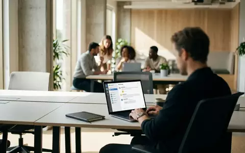 Ein moderner, sonnendurchfluteter Büroraum, in dem Mitarbeiter an Laptops arbeiten und kollaborieren. - Foto: über boerse-global.de