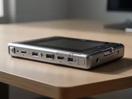 Ein kompaktes Linux-Handheld-Gerät mit physischen Schaltern liegt auf einem Schreibtisch. - Foto: über boerse-global.de