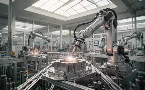 Ein moderner Industrieroboter an einer Fertigungslinie in einer chinesischen Fabrik. - Foto: über boerse-global.de