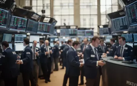 Ein moderner Börsensaal mit verschwommenen Finanzexperten in einer professionellen Arbeitsumgebung. - Foto: über boerse-global.de
