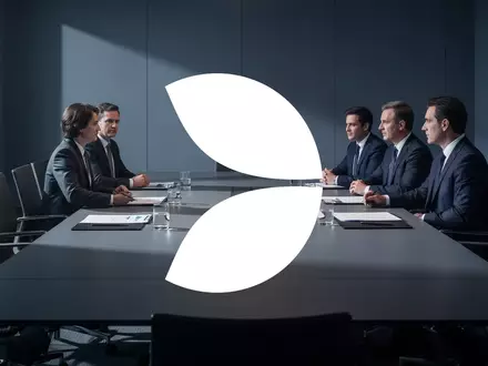 Abstrakte Darstellung von strategischen Geschäftsverhandlungen in einem modernen Konferenzraum mit professionellem Licht. - Foto: über boerse-global.de