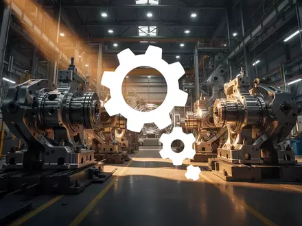 Abstrakte Darstellung einer modernen Industrieanlage mit atmosphärischer Beleuchtung. - Foto: über boerse-global.de