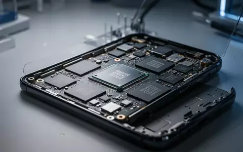 Nahaufnahme einer internen Smartphone-Platine mit Fokus auf den Prozessor- und Modem-Chip in einer Laborumgebung. - Foto: über boerse-global.de