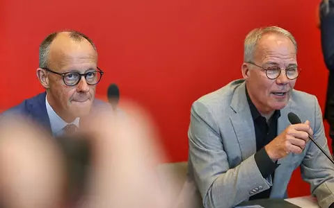 Friedrich Merz und Matthias Miersch (Archiv) - Foto: via dts Nachrichtenagentur