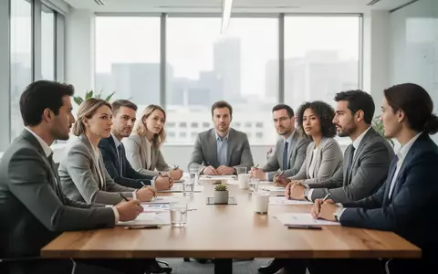 Mitarbeiter in einem modernen Büro bei einer interaktiven Schulungssituation an einem Konferenztisch. - Foto: über boerse-global.de