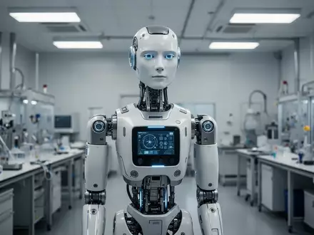 Ein humanoider Roboter in einem modernen Forschungslabor. - Foto: über boerse-global.de