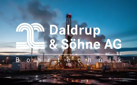 Industrielle Geothermie-Bohranlage bei Dämmerung als Symbol für erneuerbare Energien. - Foto: über boerse-global.de