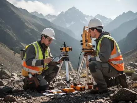 Ein Geologe bei der Arbeit an einer Feldforschungsstelle in einer Berglandschaft. - Foto: über boerse-global.de
