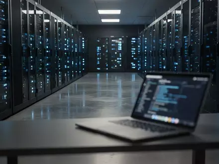 Moderne Serverräume mit leuchtenden LED-Statusleuchten in einem Rechenzentrum. - Foto: über boerse-global.de