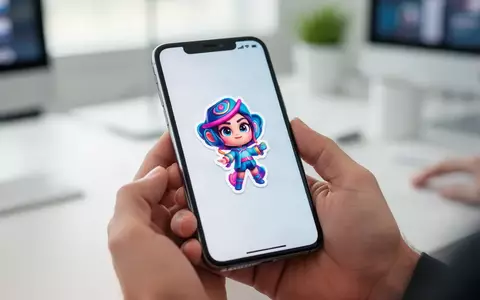 Eine Person hält ein Smartphone, auf dessen Bildschirm ein farbenfroher, KI-generierter Sticker in einer App zu sehen ist. - Foto: über boerse-global.de
