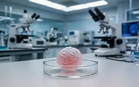 Ein Labor-Hirnorganoid in einer Petrischale unter sterilen Bedingungen für wissenschaftliche Altersforschung. - Foto: über boerse-global.de