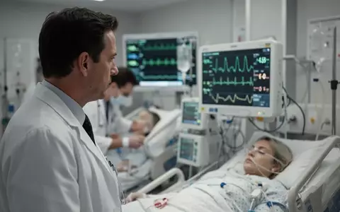 Eine Intensivmedizinerin bei der klinischen Untersuchung in einem Krankenhaus. - Foto: über boerse-global.de