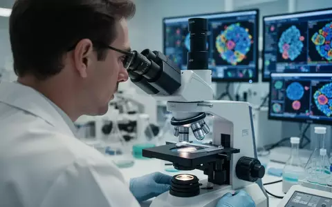 Wissenschaftler bei der mikroskopischen Untersuchung von Zellproben in einem modernen Forschungslabor. - Foto: über boerse-global.de