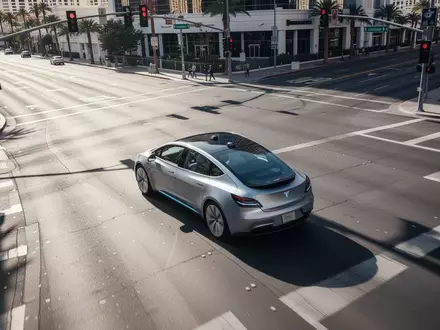 Ein autonomes Fahrzeug fährt bei Tageslicht durch eine städtische Kreuzung in Las Vegas. - Foto: über boerse-global.de