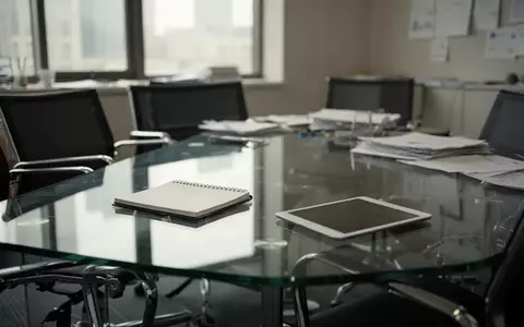 Ein leerer Konferenztisch in einem modernen Büro mit Arbeitsutensilien bei natürlichem Lichteinfall. - Foto: über boerse-global.de