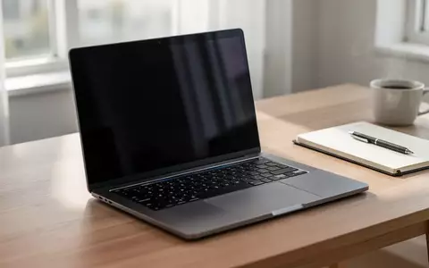 Ein modernes Laptop auf einem minimalistischen Schreibtisch in einem hellen Büro. - Foto: über boerse-global.de