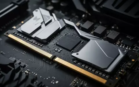 Nahaufnahme eines modernen DDR5-Arbeitsspeichermoduls auf einem Computer-Mainboard in professioneller Studiobeleuchtung. - Foto: über boerse-global.de