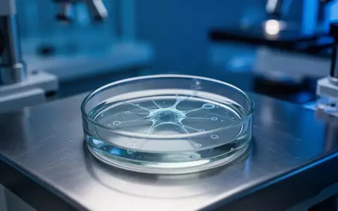 Ein steriles Labor mit einer Petrischale und mikroskopischen Strukturen unter kühlem, professionellem Licht. - Foto: über boerse-global.de