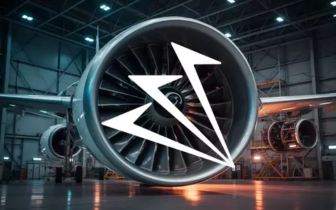 Nahaufnahme einer modernen Flugzeugturbine in einer professionellen Wartungshalle mit atmosphärischer Beleuchtung. - Foto: über boerse-global.de