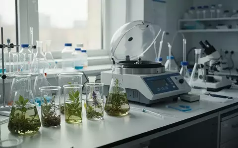 Moderne Laborausstattung mit Glasgefäßen für die pharmazeutische Forschung an pflanzlichen Wirkstoffen. - Foto: über boerse-global.de