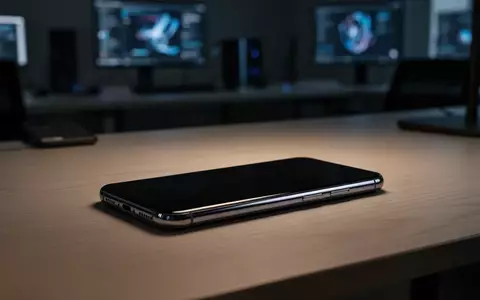 Ein dunkles, inaktives Smartphone liegt auf einem minimalistischen Schreibtisch in einer modernen Büroumgebung. - Foto: über boerse-global.de