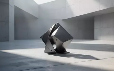 Abstrakte, metallische Skulptur in einem minimalistischen, hellen Raum als Symbol für die Mensch-KI-Interaktion. - Foto: über boerse-global.de