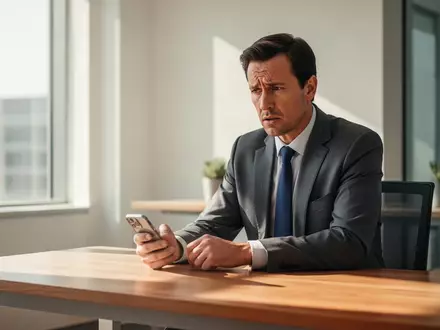 Ein nachdenklicher Investor in einem modernen Büro vor einem Schreibtisch bei natürlichem Tageslicht. - Foto: über boerse-global.de