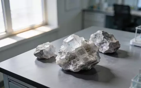 Nahaufnahme von Lithium-Erzstücken auf einem Labortisch in einer industriellen Umgebung. - Foto: über boerse-global.de