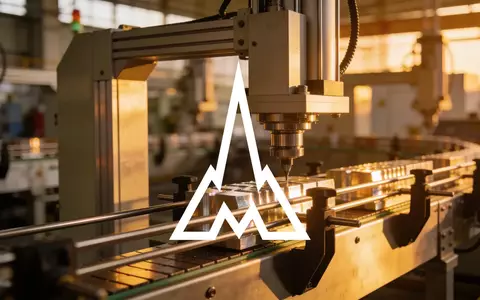 Moderne industrielle Fertigungsanlage bei goldenem Licht, die Stabilität und unternehmerisches Vertrauen symbolisiert. - Foto: über boerse-global.de