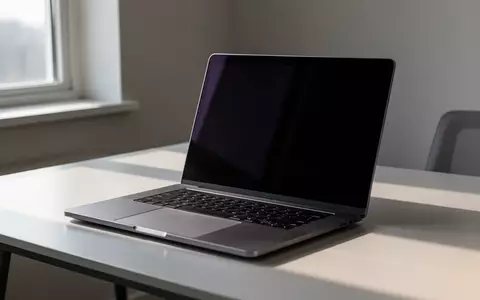 Ein moderner, minimalistischer Arbeitsplatz mit einem Laptop, dessen Bildschirm ausgeschaltet ist. - Foto: über boerse-global.de
