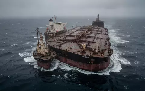 Ein großer Öltanker auf stürmischer See bei bewölktem Himmel. - Foto: über boerse-global.de