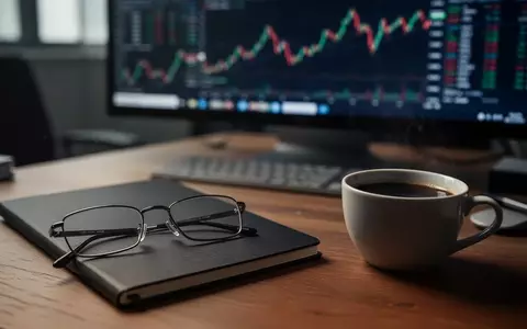 Ein professioneller Schreibtisch mit einem unscharfen Aktienchart auf einem Monitor im Hintergrund. - Foto: über boerse-global.de