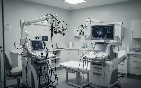 Moderne medizinische Untersuchungsausrüstung in einer HNO-Praxis zur Diagnostik von Atemwegserkrankungen. - Foto: über boerse-global.de
