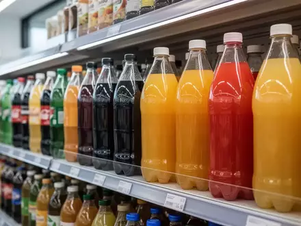 Eine Auswahl an verschiedenen Getränkeflaschen in einem Supermarktregal bei natürlichem Licht. - Foto: über boerse-global.de