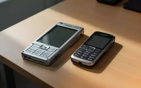 Ein historischer PDA und ein frühes Smartphone der 2000er-Jahre liegen auf einem minimalistischen Schreibtisch. - Foto: über boerse-global.de