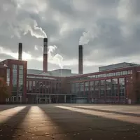 Das Volkswagen-Werk in Wolfsburg unter einem bewölkten Himmel mit Industriegebäuden und Schornsteinen. - Foto: über boerse-global.de