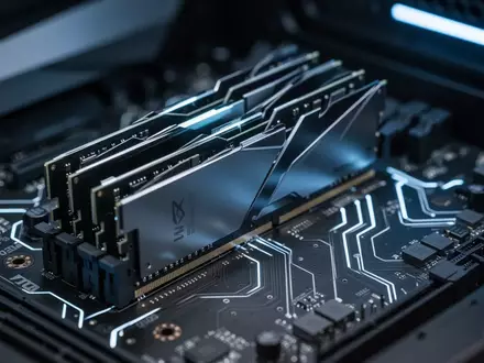 Nahaufnahme von Arbeitsspeicher-Modulen und Computer-Hardware in einem modernen Rechnergehäuse. - Foto: über boerse-global.de