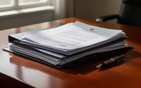 Stapel von rechtlichen Dokumenten und Aktenordnern auf einem Schreibtisch in einem hellen Büro. - Foto: über boerse-global.de