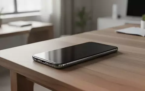 Ein modernes Smartphone liegt auf einem minimalistischen Holztisch in einem hellen Büro, der Bildschirm ist dunkel. - Foto: über boerse-global.de