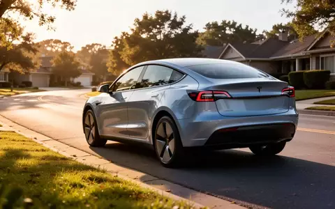 Ein moderner Elektro-Pkw parkt am Straßenrand einer ruhigen Vorstadtstraße bei natürlichem Tageslicht. - Foto: über boerse-global.de