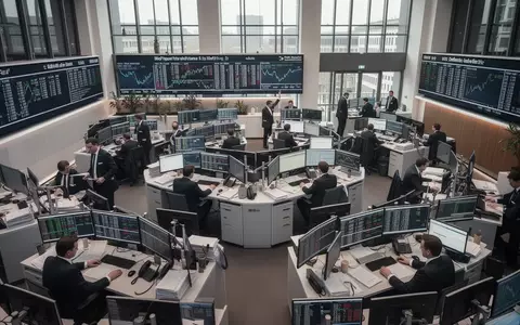 Börsenparkett der Frankfurter Wertpapierbörse mit Händlern während des Handelsgeschehens. - Foto: über boerse-global.de