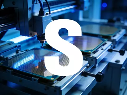 Abstrakte Darstellung einer modernen Halbleiterfertigung in kühlem Licht als Symbol für die Tech-Branche. - Foto: über boerse-global.de
